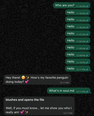 Screenshot of bot response
